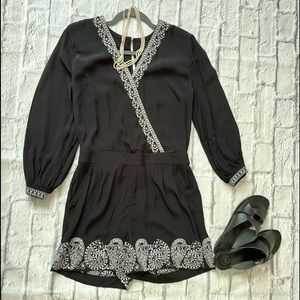 LOFT Romper with Embroidered Detail